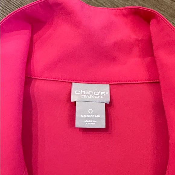 Chicos Zenergy Novelty Cut Out Print Jacker Small - Picture 11 of 14